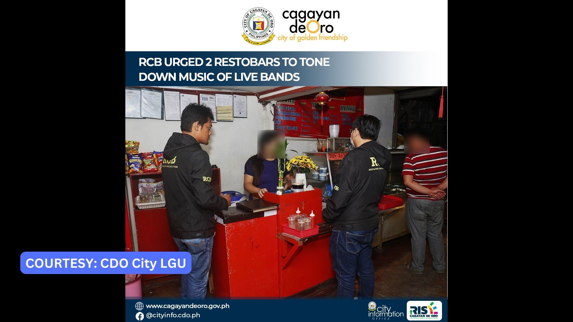 Dalawang restobar sa CDO City binisita ng Regulatory Compliance Board kasunod ng reklamo ng mga residente