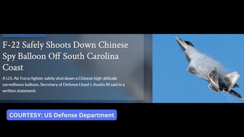 Spy Balloon ng China na namataan sa South Carolina pinabagsak ng US