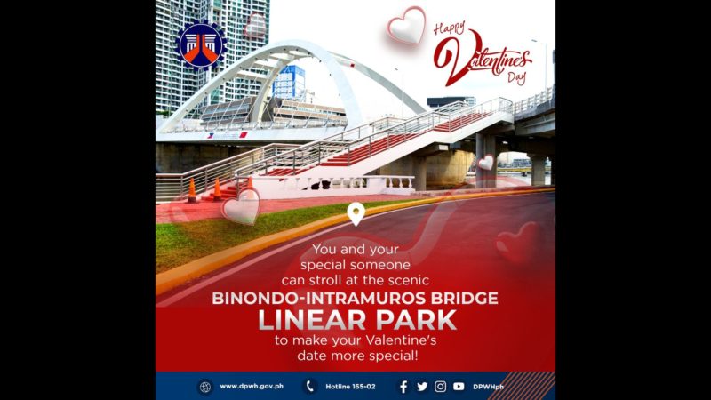 Binondo-Intramuros Bridge Linear Park pwedeng venue para sa date ngayong Valentine’s Day