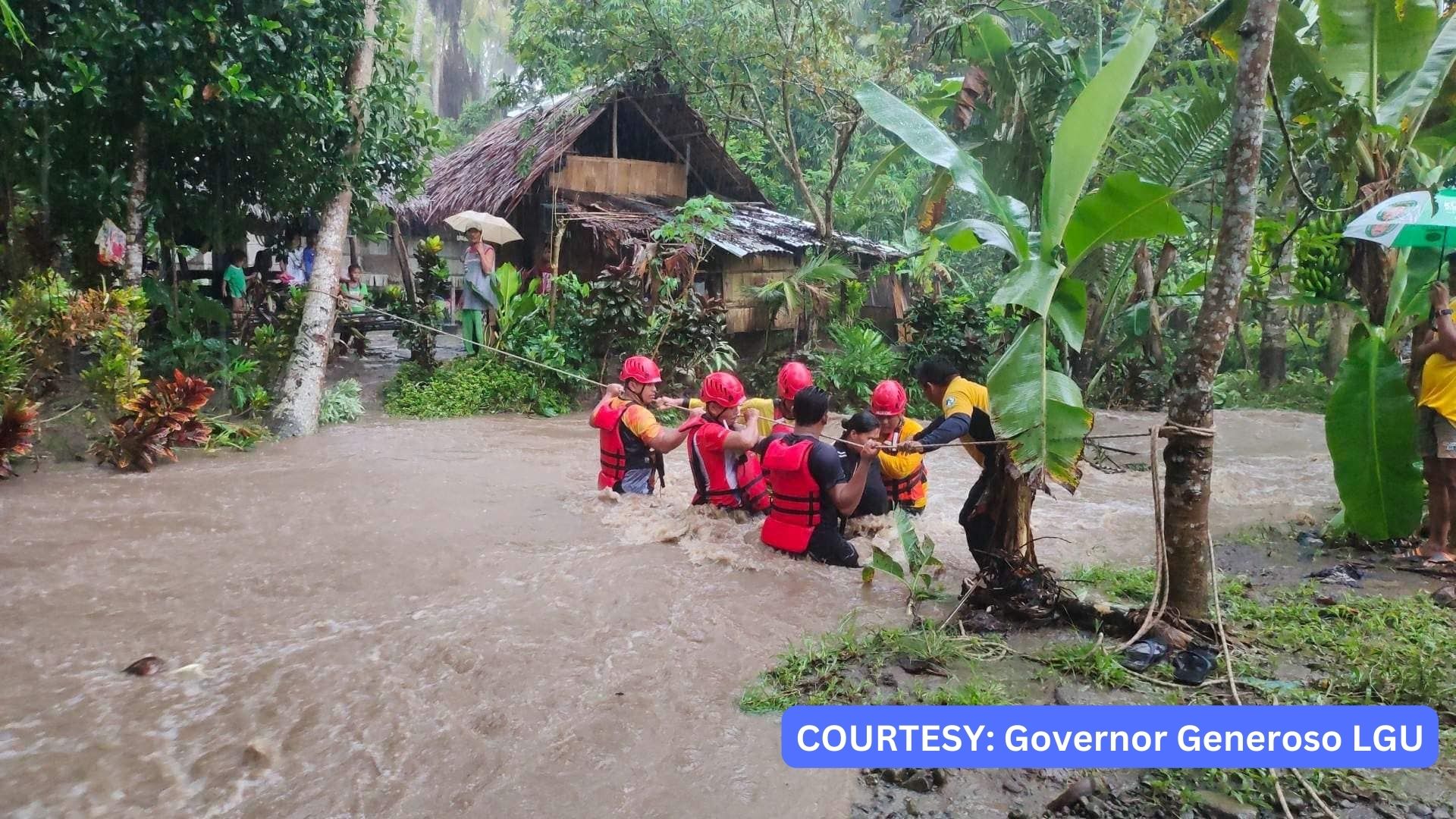 Klase sa Governor Generoso, Davao Oriental suspendido ngayong araw; ilang barangay nakaranas ng pagbaha