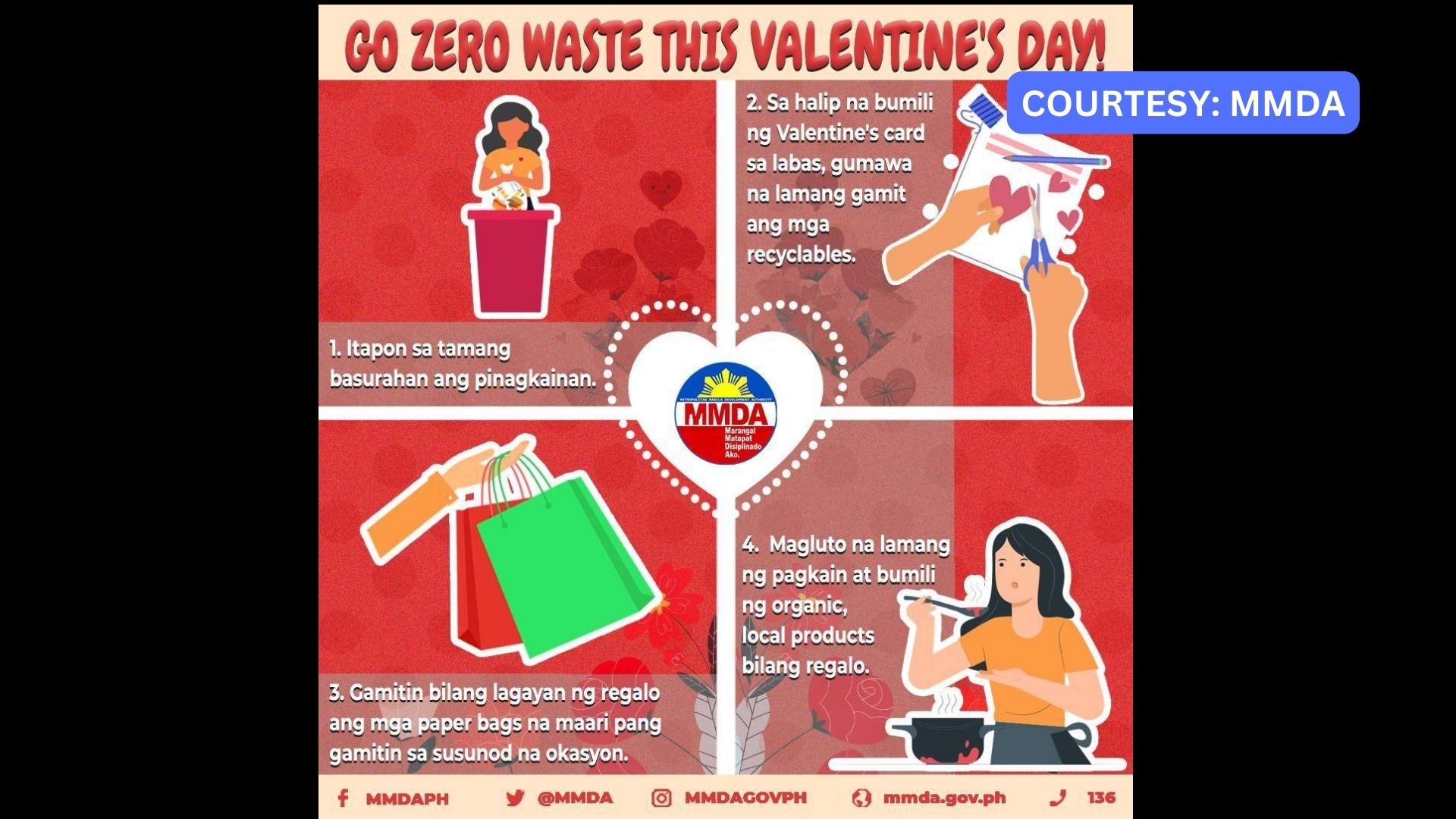 MMDA hinikayat ang publiko sa “zero waste” na pagdiriwang ng Valentine’s Day