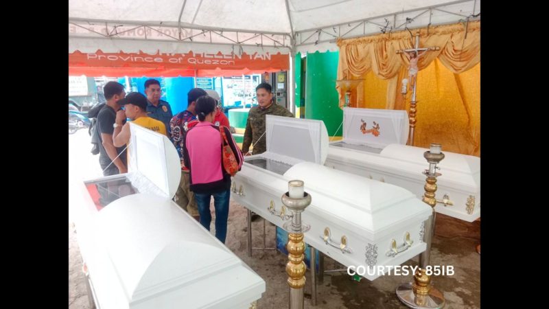 3 rebeldeng nasawi sa engkwentro sa mga otoridad sa Quezon binigyan ng disenteng burol