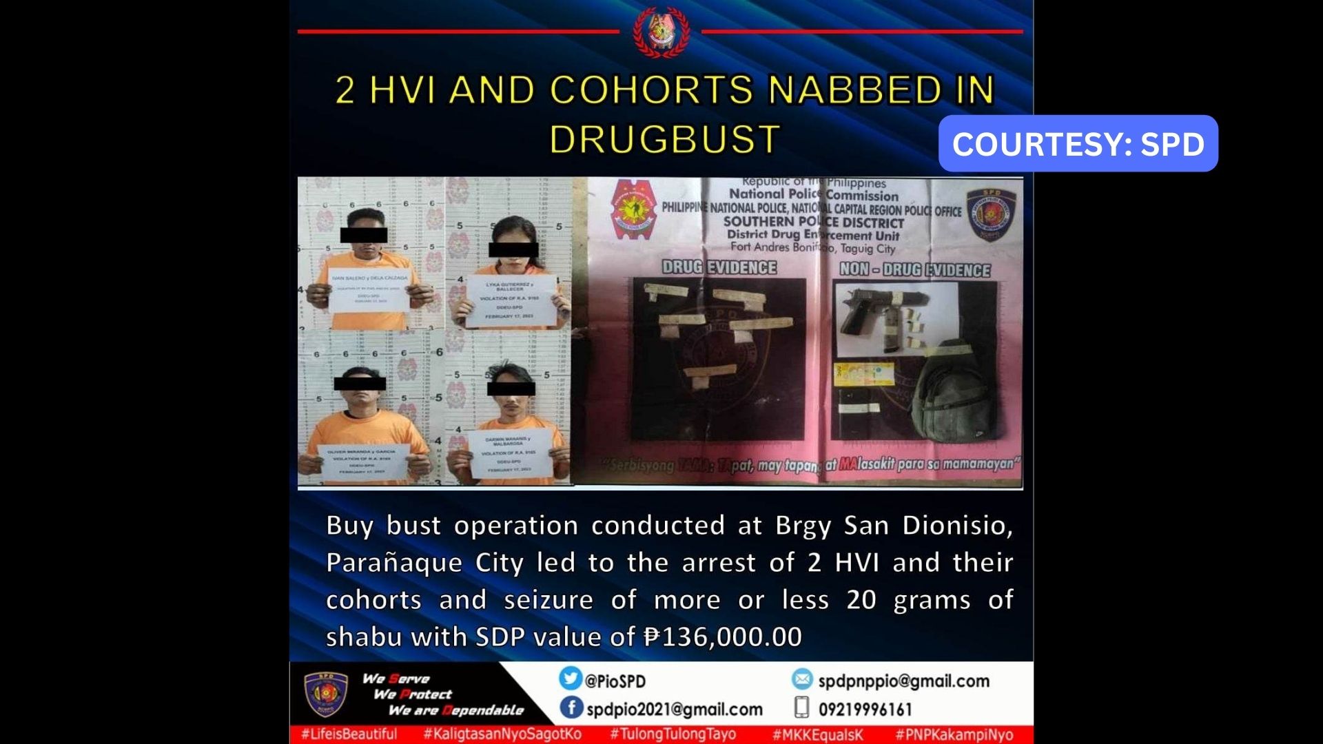 Apat na drug personalities sa Parañaque City