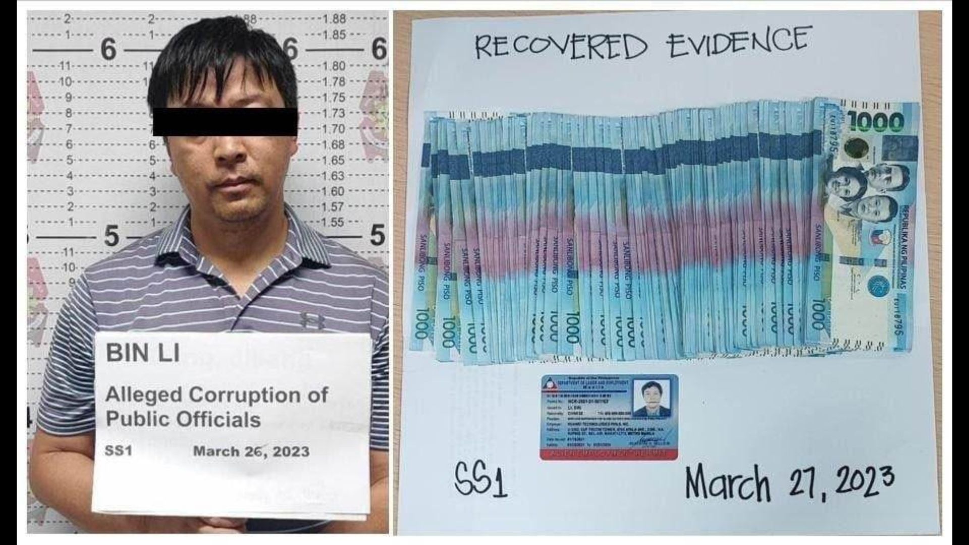 Chinese nat’l timbog sa tangkang panunuhol ng P100K sa pulis sa Taguig