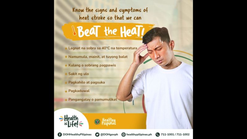 DOH nakapagtala ng 34 na kaso ng heat-related illness