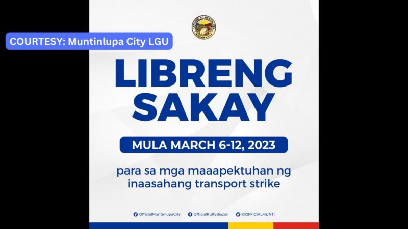 LGUs sa Metro Manila may handog na Libreng Sakay ara sa mga maaapektuhan ng tigil-pasada