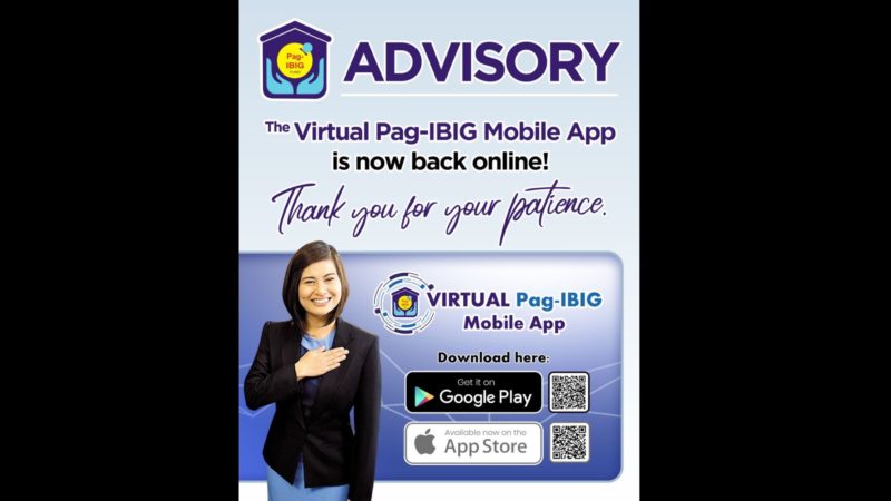 Virtual Pag-IBIG App maaari na muling ma-access ng mga miyembro