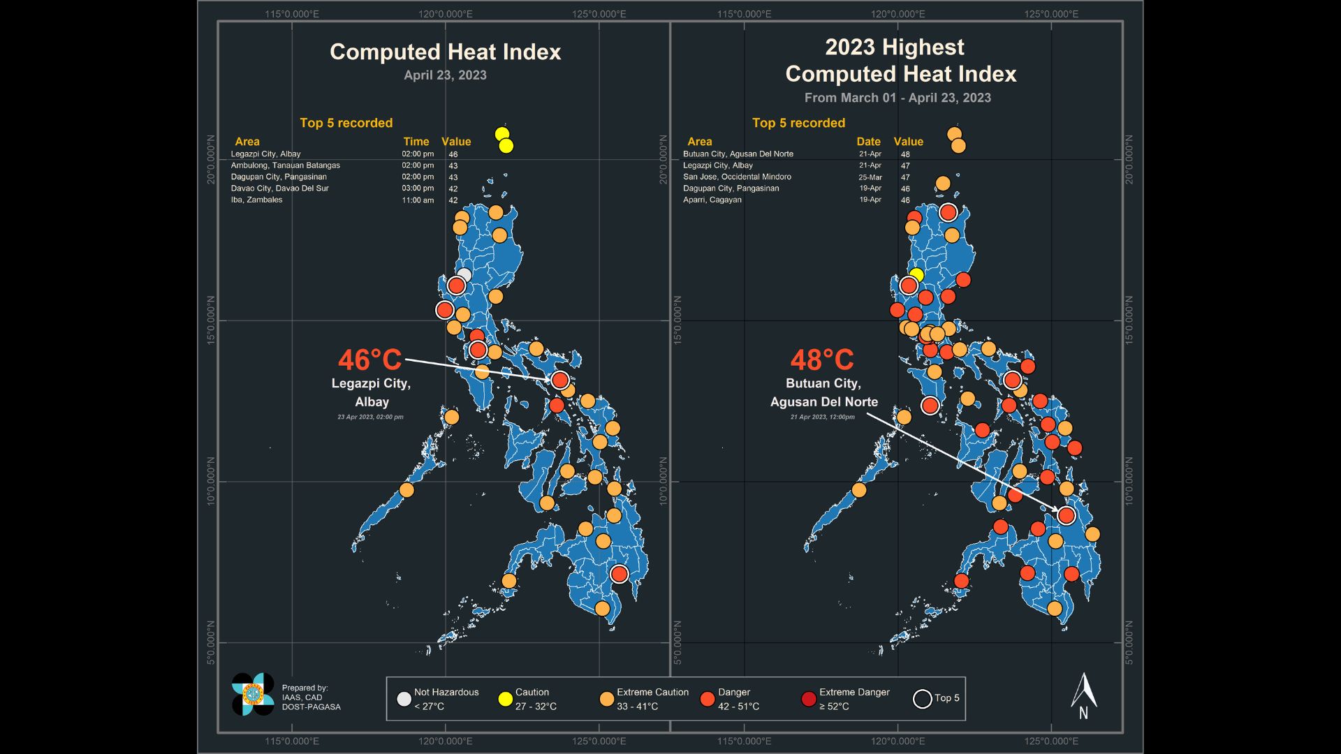 Pitong lugar sa bansa nakapagtala ng delikadong antas ng Heat Index