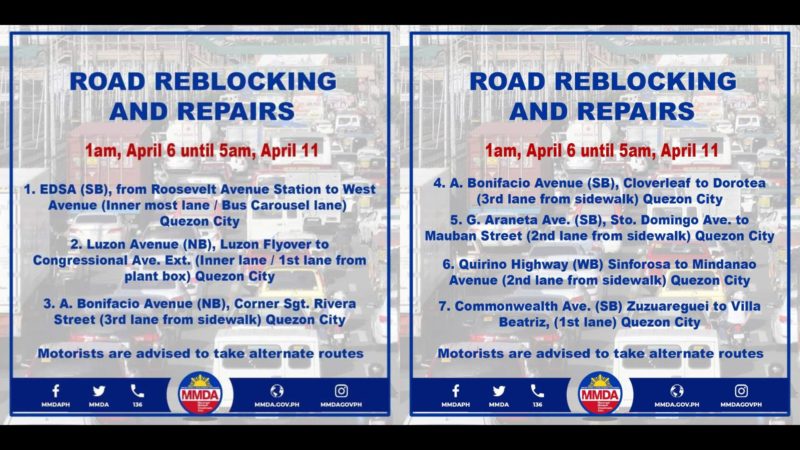 DPWH sasamantalahin ang Holy Week para magsagawa ng road reblocking at repairs