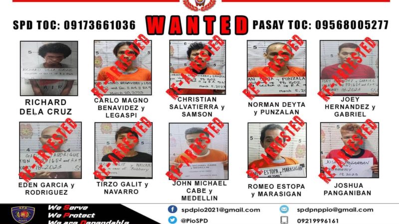 9 sa 10 na umeskapong detainees, balik selda sa Pasay