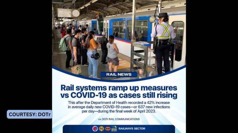 Mga opisyal at empleyado ng PNR, LRT at MRT na makararanas ng sintomas, sasailalim sa mandatory COVID-19 test
