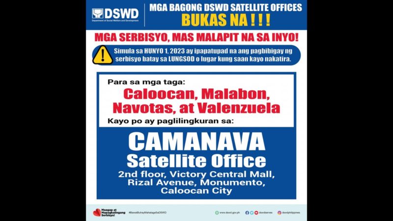 Pagbibigay serbisyo ng DSWD gagawin na batay sa lungsod o lugar simula sa June 1