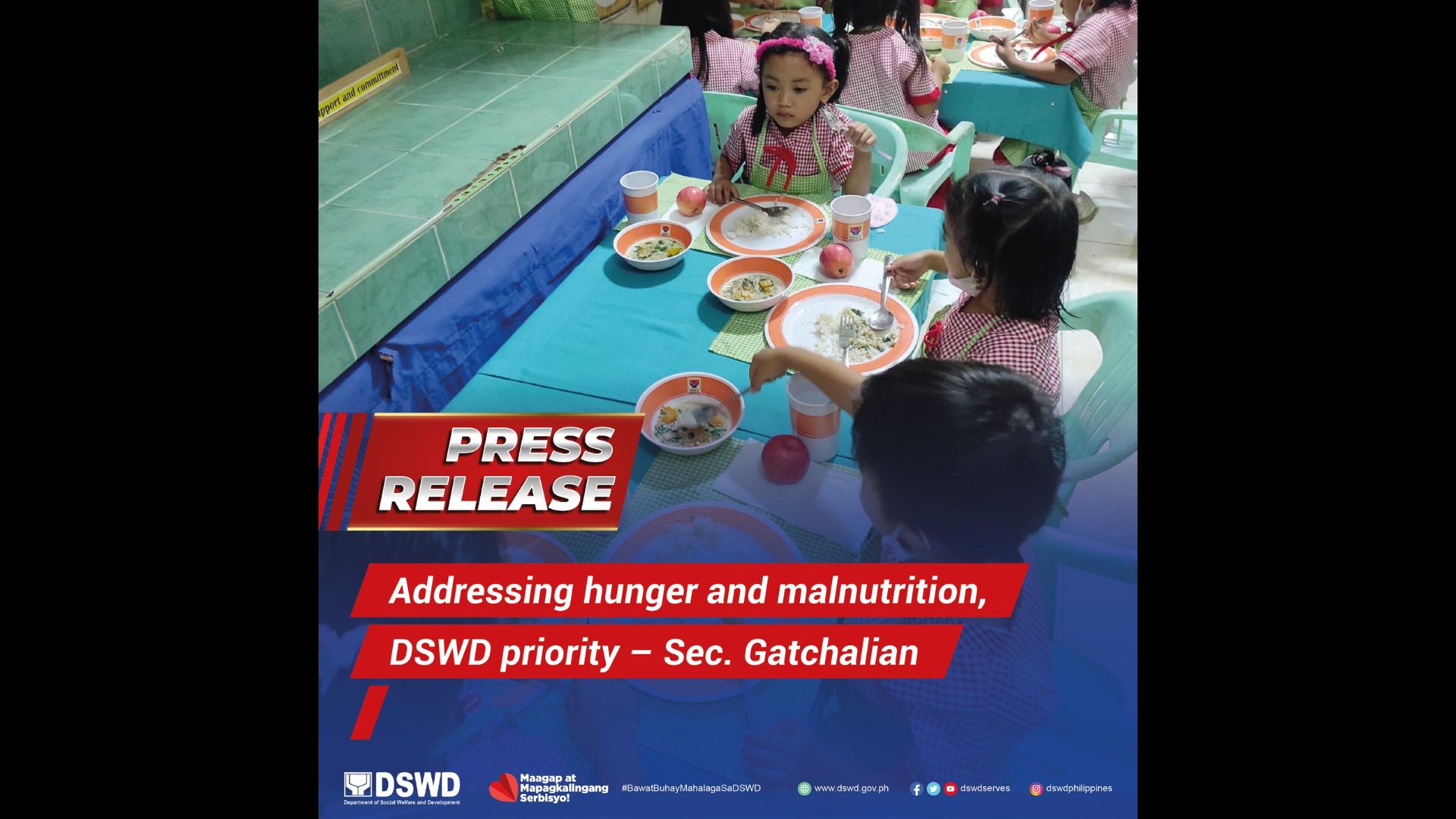 P21 na pondo kada bata sa ilalim ng Supplementary Feeding Program hindi sapat ayon sa DSWD; ihihirit na itaas sa P27