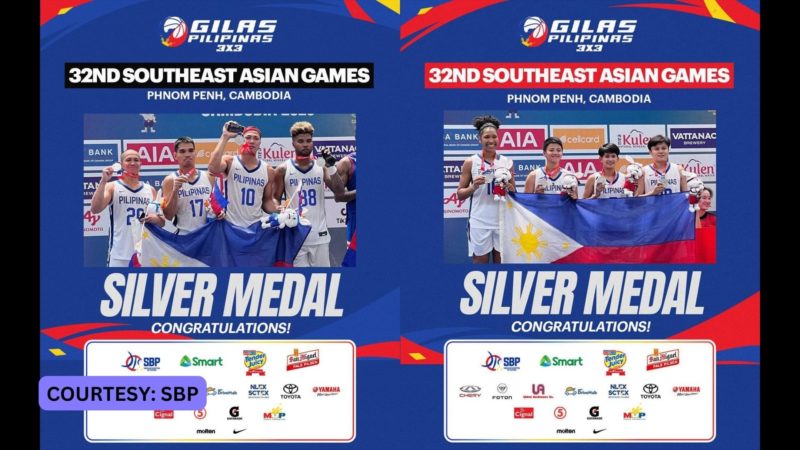 Gilas Men, Gilas Women wagi ng silver medal sa 3×3 competition sa SEA Games