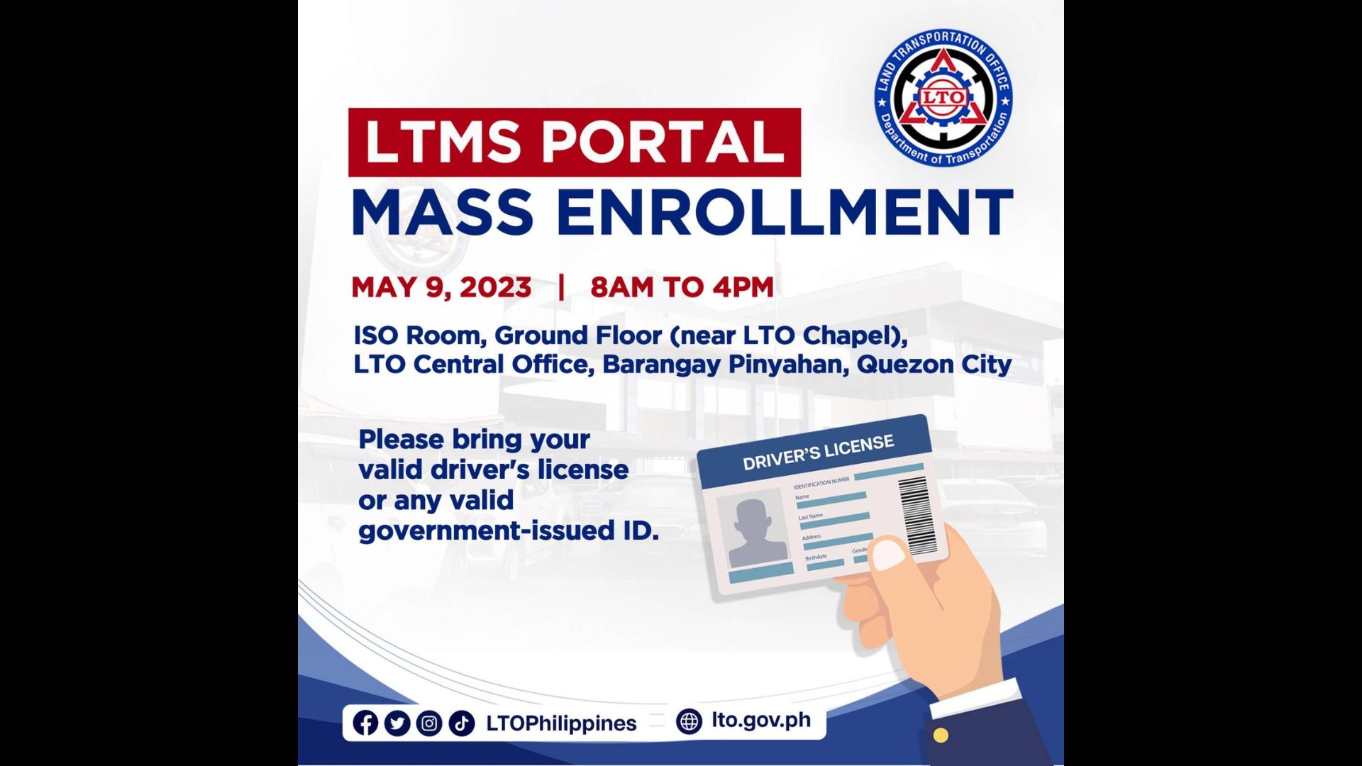 LTO naglunsad ng LTMS Portal mass enrollment