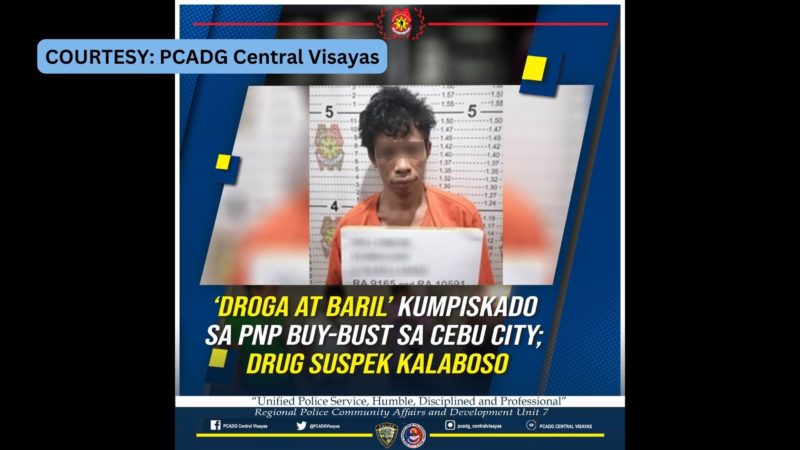 Droga at baril nakumpismka sa buy-bust sa Cebu City; drug suspek arestado