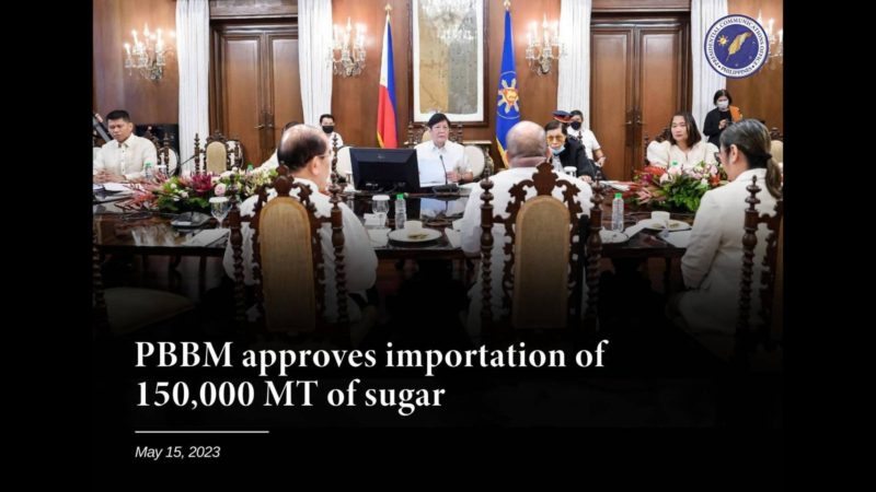 Pag-aangkat ng 150,000 metric tons ng asukal inaprubahan ni Pang. Marcos
