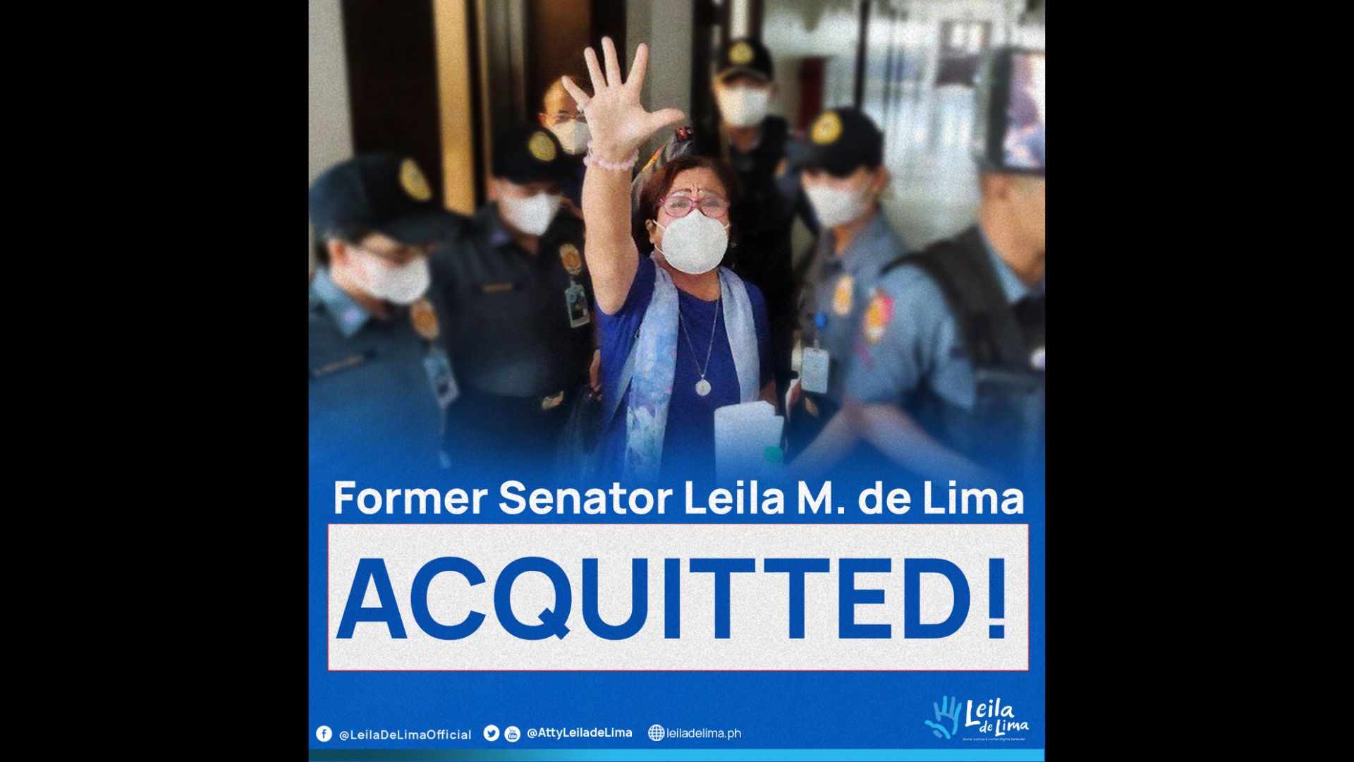 De Lima kumpiyansang mababasura din ang natitirang kaso laban sa kaniya