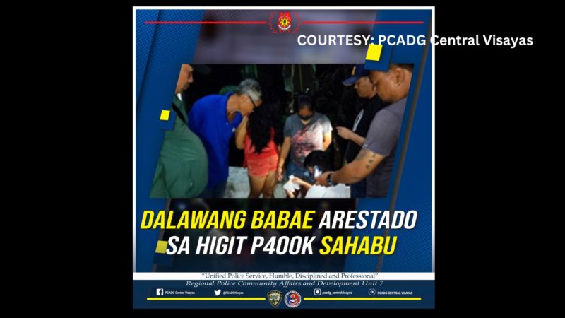 2 babae arestado sa buy-bust operation sa Dumaguete City