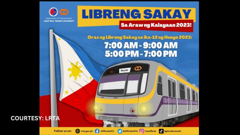 LRT-2 may handog na Libreng Sakay sa Araw ng Kalayaan