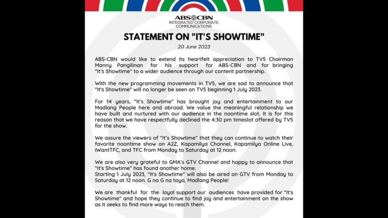 It’s Showtime mapapanood na sa GTV ng GMA