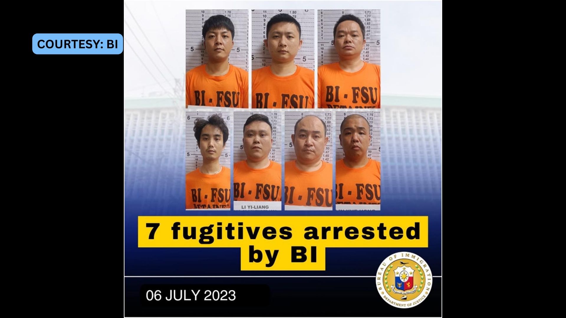 Pitong dayuhan na sangkot sa operasyon ng ilegal na online gaming hub naaresto sa Las Piñas City