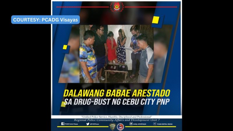Dalawang babae arestado sa drug-bust ng Cebu City PNP