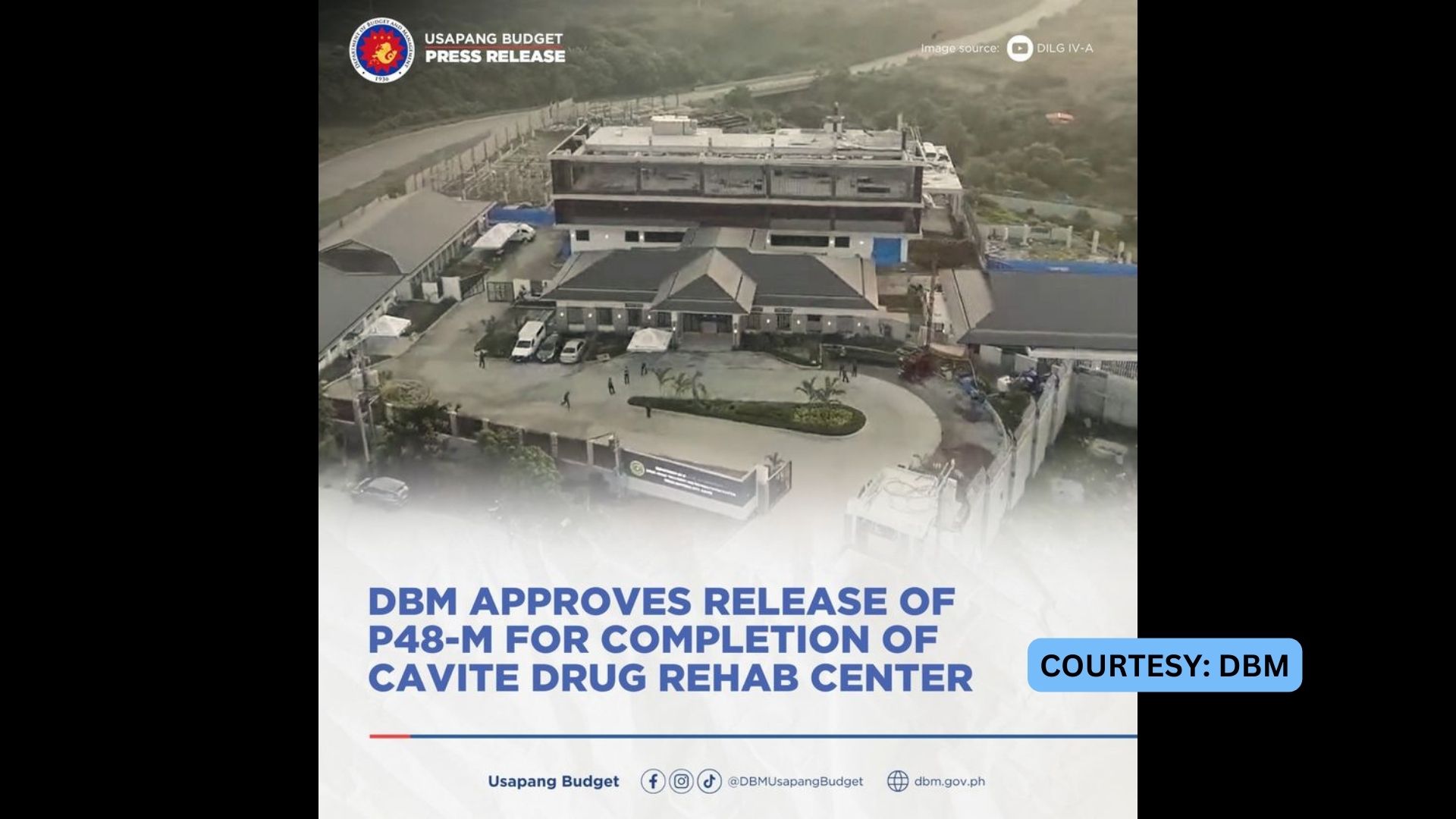 P48M na pondo para sa Cavite Drug Rehab Center aprubado na ng DBM