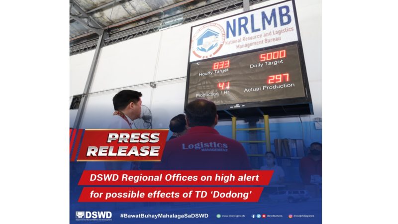 High Alert itinaas sa ilang regional office ng DSWD