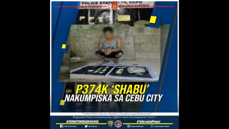 P374K na halaga ng shabu nakumpiska sa Cebu City