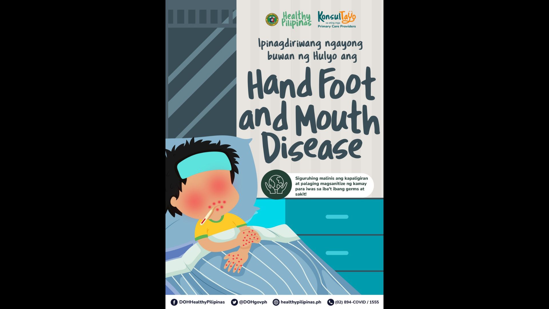 DOH nagpaalala sa publiko hinggil sa Hand Foot and Mouth Disease