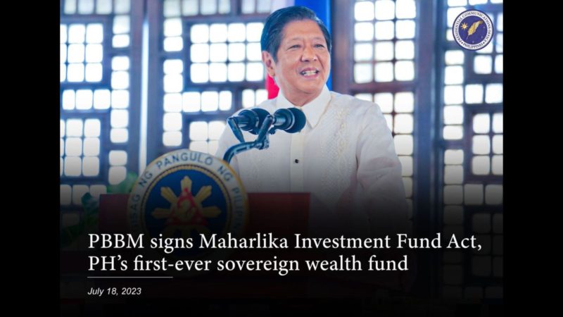 Maharlika Investment Fund nilagdaan na bilang ganap na batas ni Pangulong Marcos