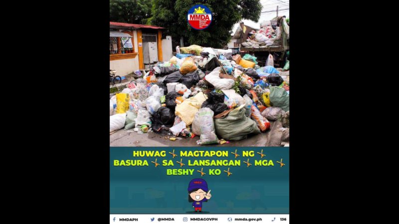 Disiplina sa pagtatapon ng basura panawagan ng  MMDA