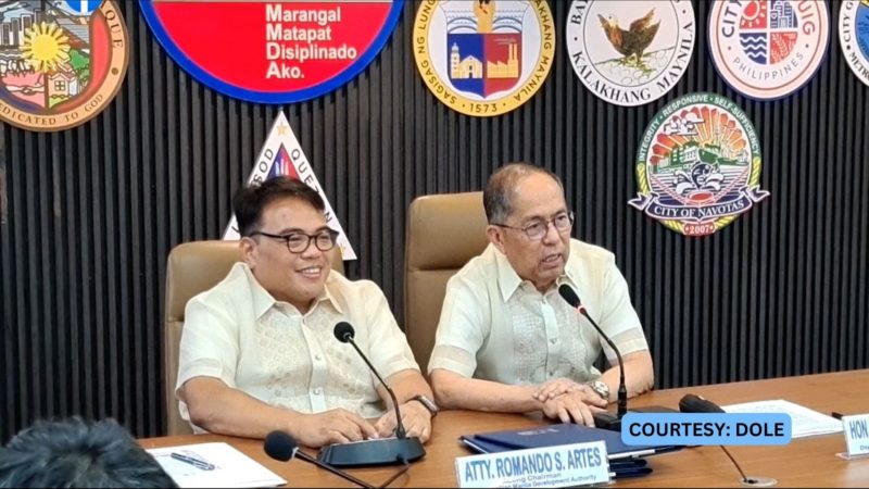 DOLE, MMDA lumagda ng kasuduan sa pagtukoy ng TUPAD beneficiaries