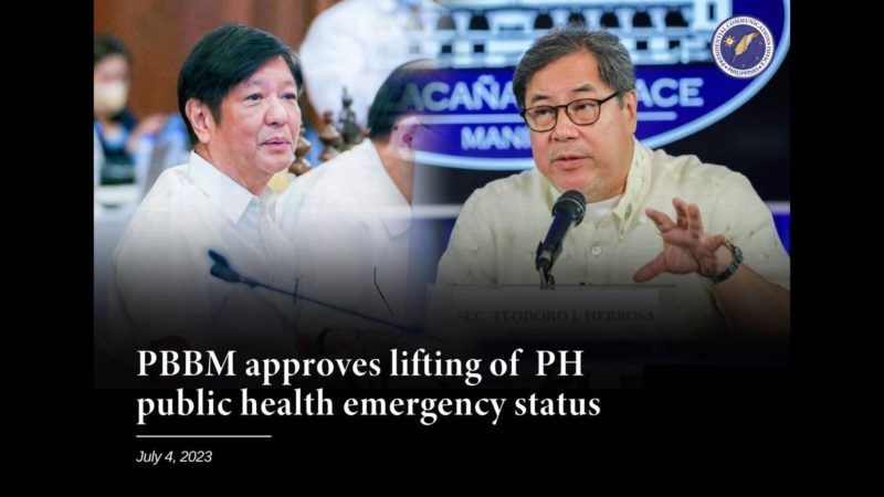 Pagbawi sa umiiral na public health emergency aprubado na ni Pangulong Marcos