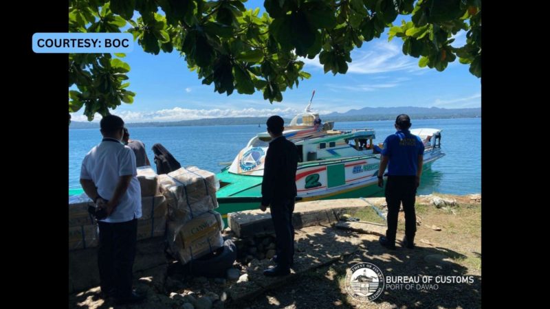 P18M na halaga ng smuggled na sigarilyo nakumpiska ng Customs sa Davao del Norte