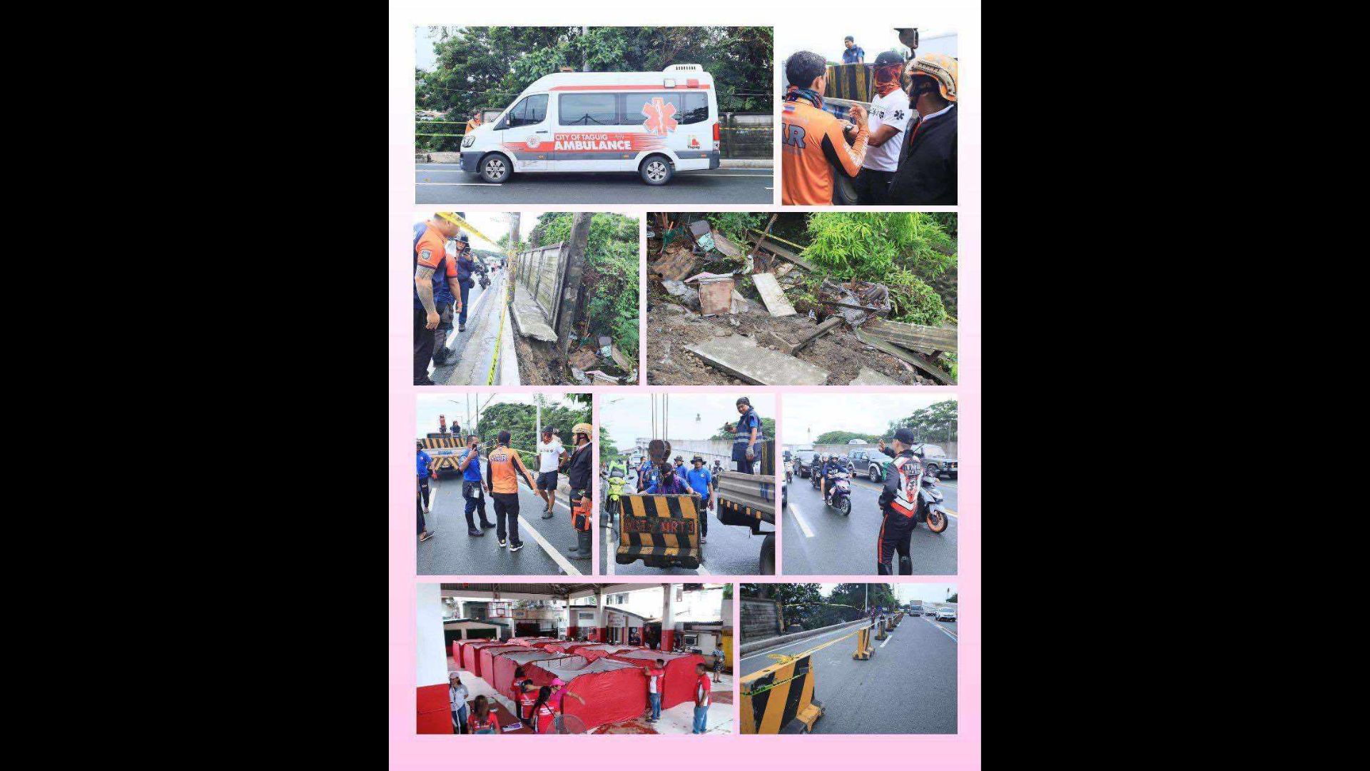 23 pamilya inilikas matapos ang landslide sa Western Bicutan, Taguig