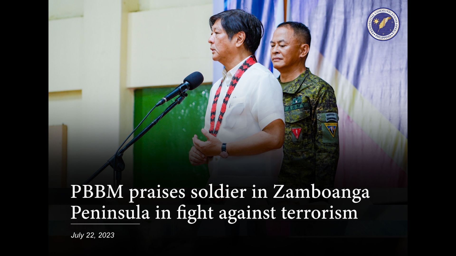 Tagumpay ng mga sundalo sa Zamboanga Peninsula pinuri ni Pangulong Marcos