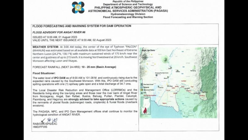 Ipo dam nagsasagawa pa din ng spilling operations; maraming bayan sa Bulacan ang apektado