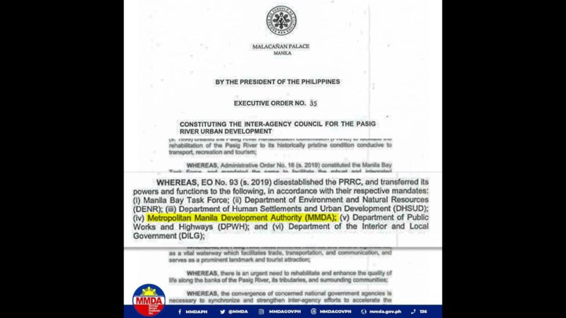 MMDA handang ilahad ang mga plano para sa rehabilitasyon ng Pasig River