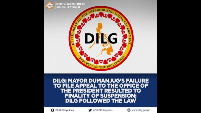 Suspension order ng Sangguniang Panlalawigan sa alkalde ng Bonifacio, Misamis Occidental naging pinal na – DILG