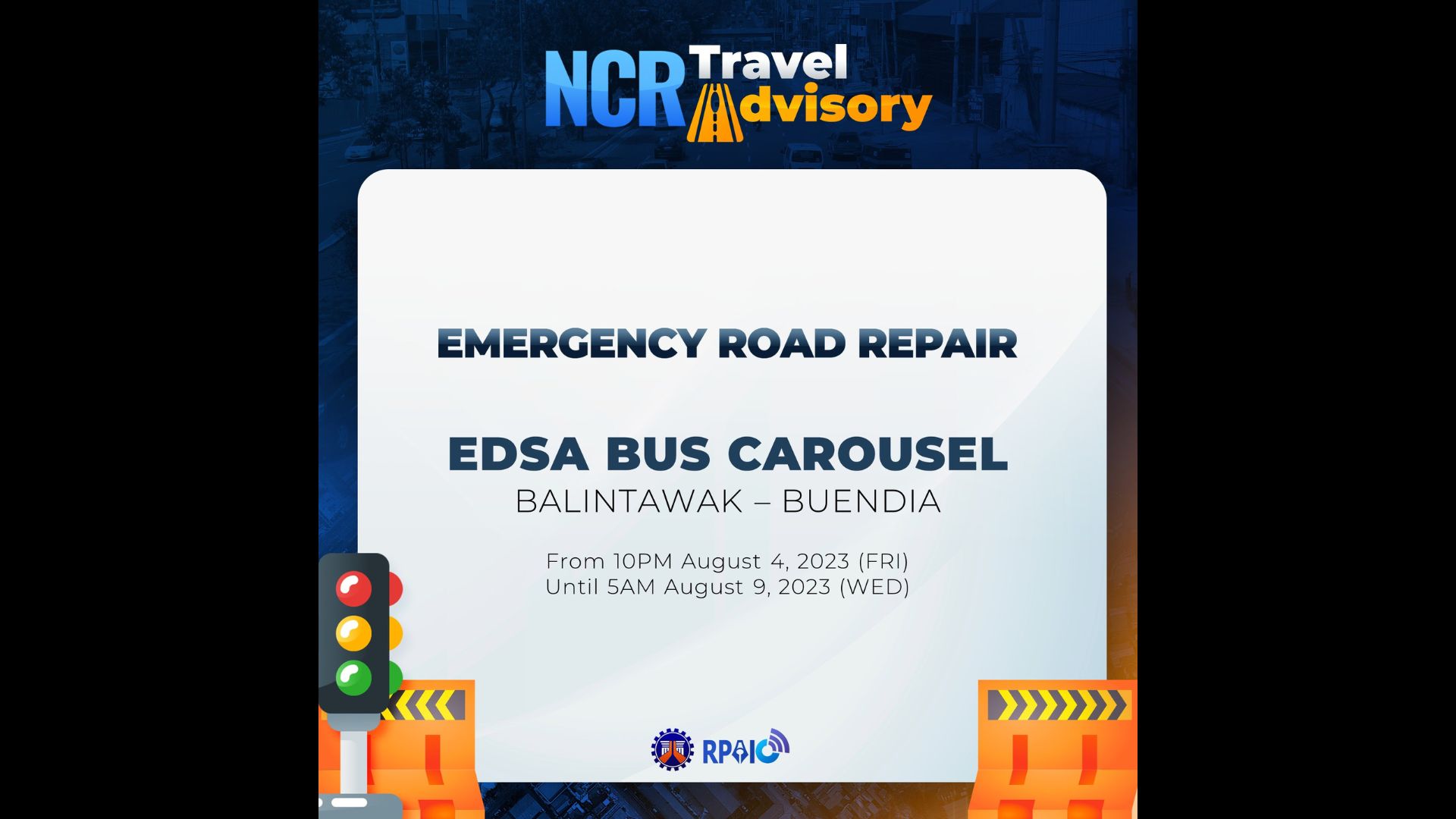 Emergency repair sa mga sirang kalsada sa EDSA Bus Carousel sisimulan na ng DPWH