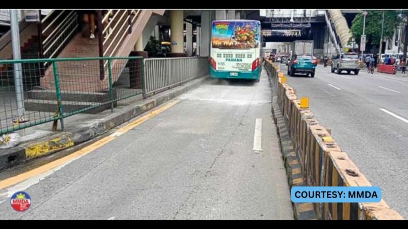 Bahagi ng EDSA Carousel Bus Lane na sumailalim sa emergency repair, nadaranan na