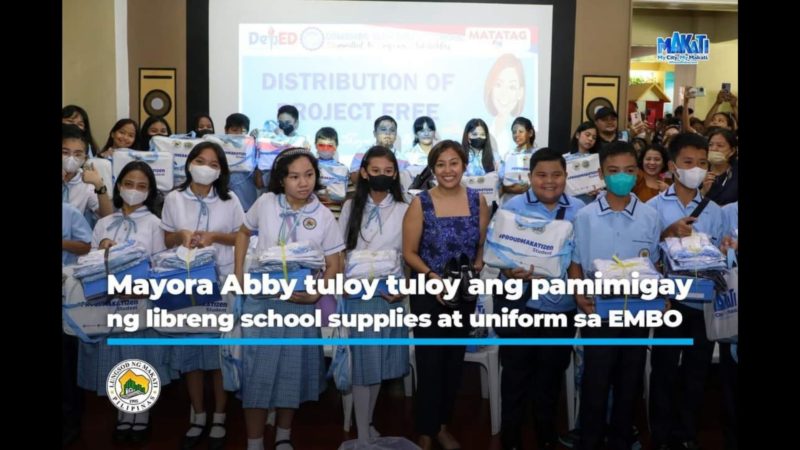 Makati City LGU patuloy sa pagbibigay ng libreng uniform ata school supplies sa mga mag-aaral sa EMBO Barangays