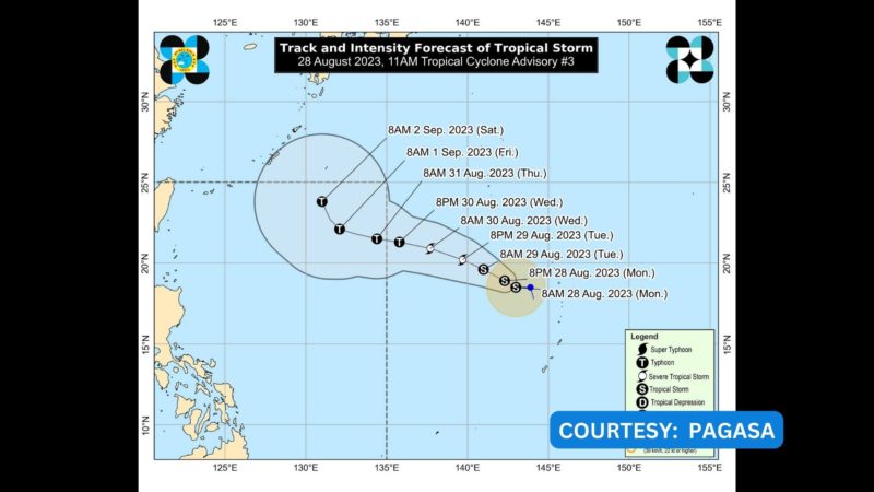 Isa pang bagyo sa labas ng bansa lumakas pa; papasok sa PAR ngayong linggo ayon sa PAGASA