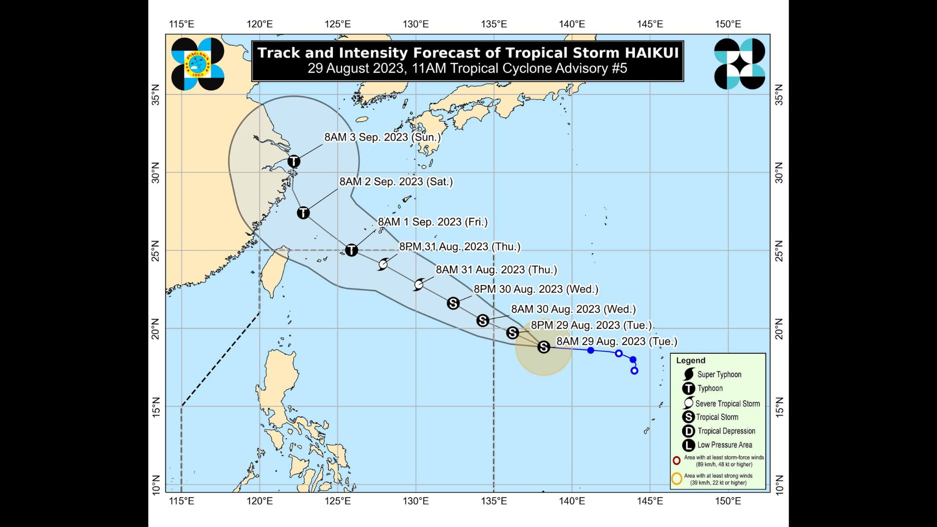 Bagyong may international name na Haikui papasok sa bansa bukas ng umaga – PAGASA