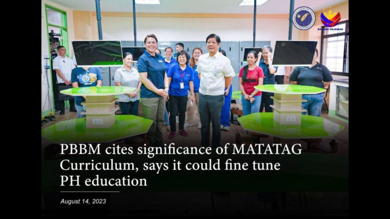 “Matatag Curriculum” suportado ni Pangulong Marcos