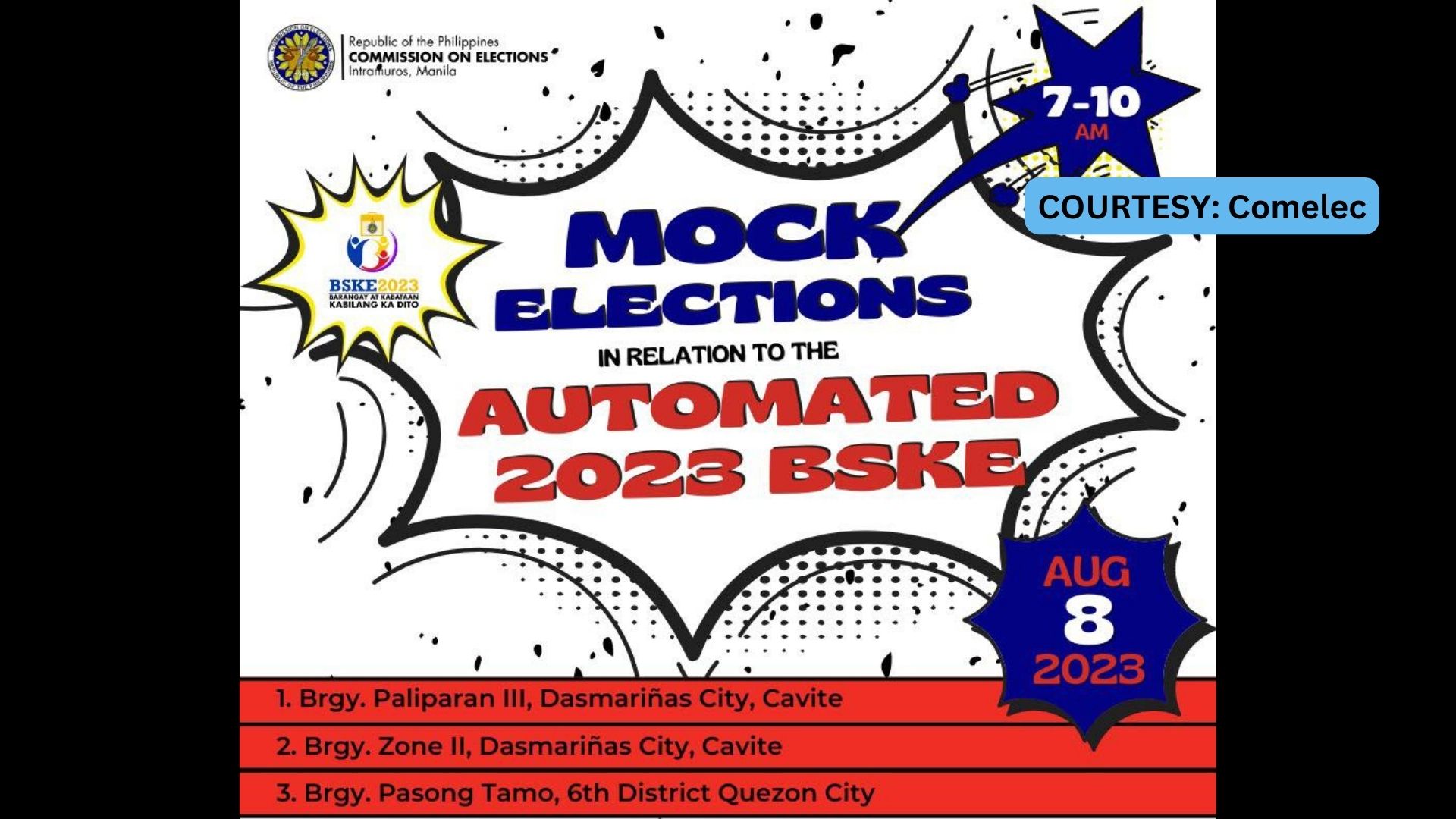 Comelec nagdaos ng mock elections para sa  Automated 2023 Barangay and Sangguniang Kabataan (SK) Elections