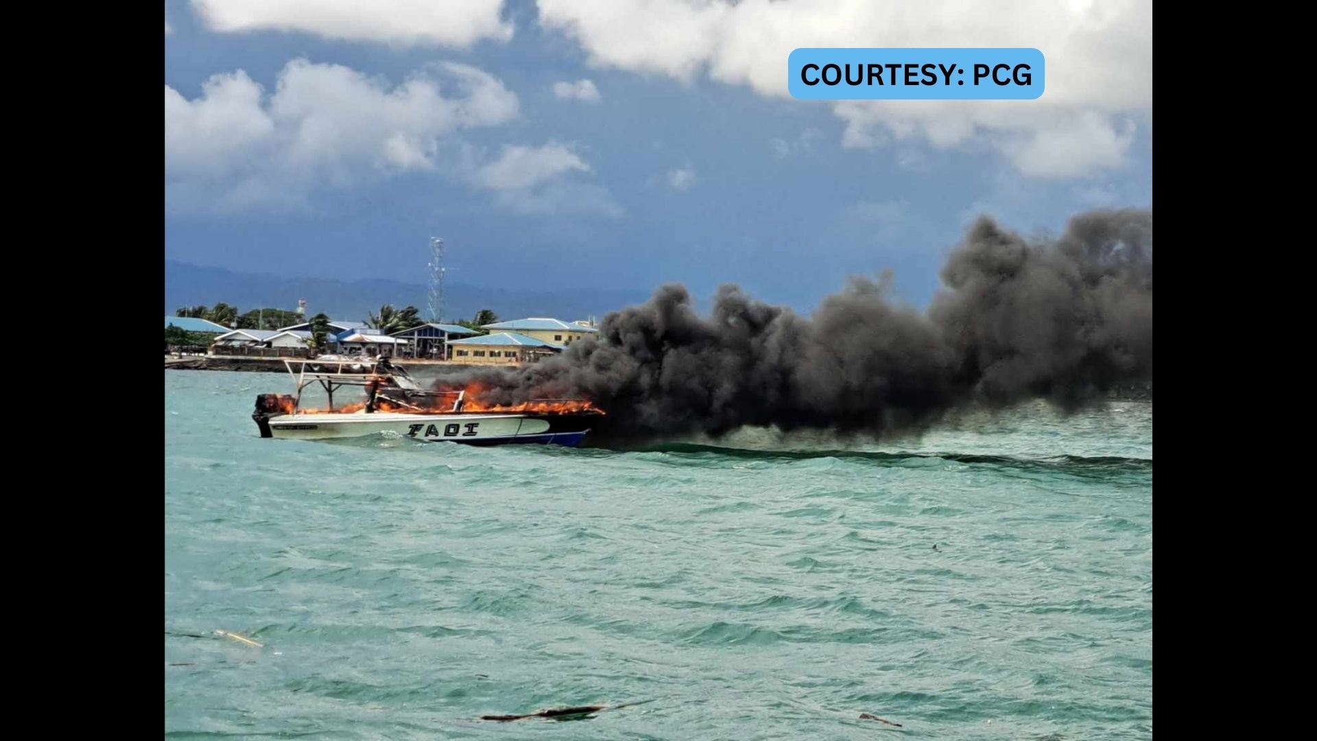 3 sugatan sa nasunog na speed boat sa Zamboanga City