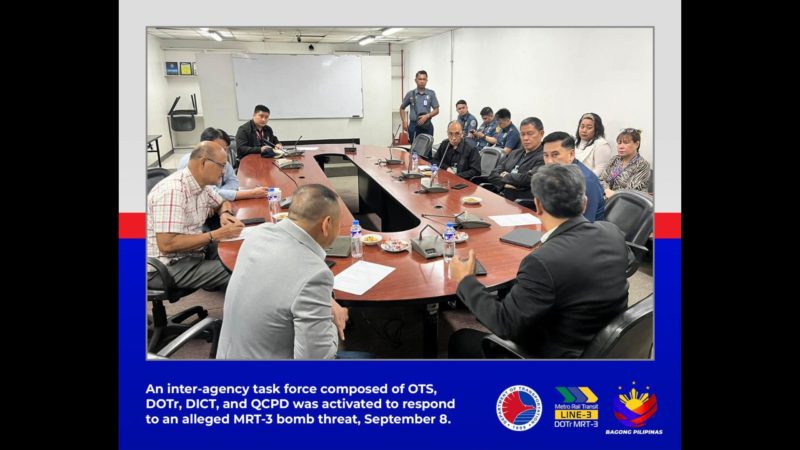 IATF pinulong ng DOTr kasunod ng natanggap na bomb threat sa MRT-3